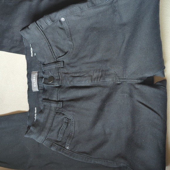 DL1961 Farrow Ankle High Rise Instasculpt Skinny Size 24 Black Jeans - Picture 1 of 13